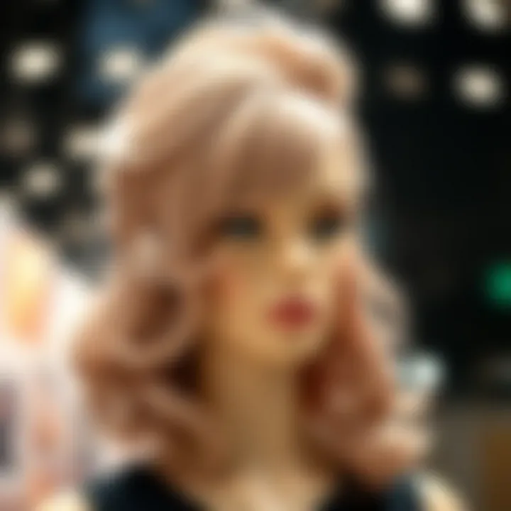 Styled 360 density wig on a mannequin with intricate hairstyle