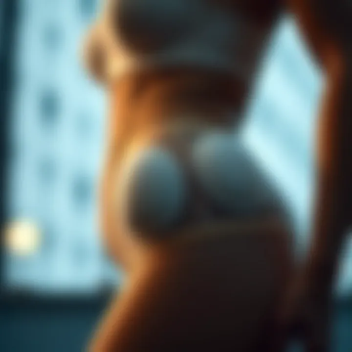 Detailed View of Bum Pads in Body Shapers Close-up of bum pads integrated into a body shaper