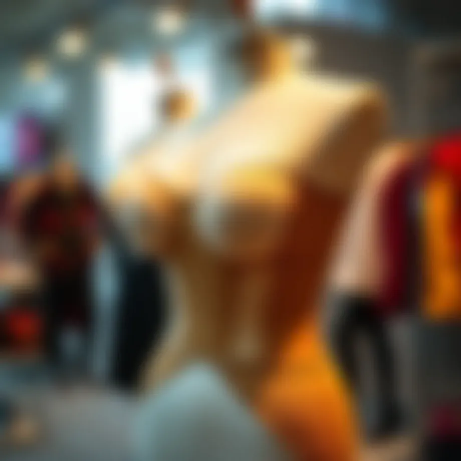 Stylish body shaper with bum pads displayed on a mannequin