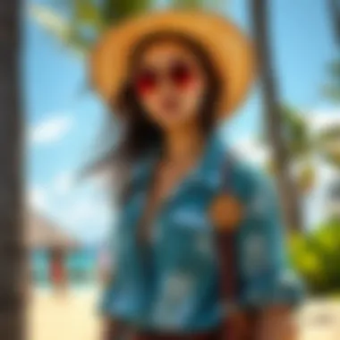 Complete Your Look: Accessories for Island Fun Accessorized casual outfit suitable for Hawaiian adventures