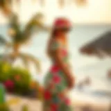 A vibrant floral casual dress perfect for Hawaiian beaches