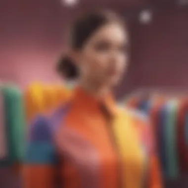 Color theory application in fashion design with color-blocked patterns