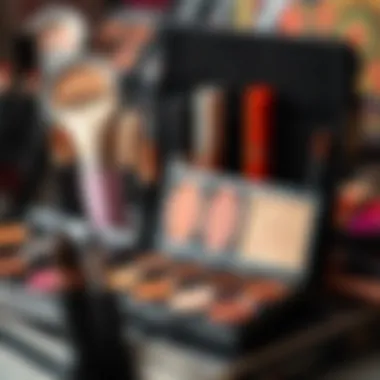 Artistic Arrangement of Eyeliner Sets An array of eyeliner sets arranged artistically