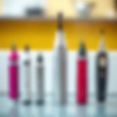 Comparison of Electric Eyebrow Trimmer Models Comparison of various electric eyebrow trimmer models displayed side by side