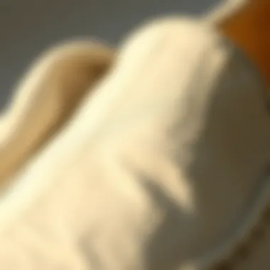 Sustainable fabric close-up of linen material