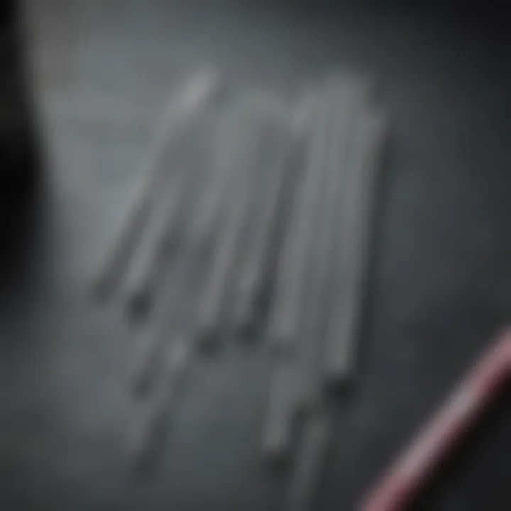 Cleaning kit for stainless steel straws laid out on a surface