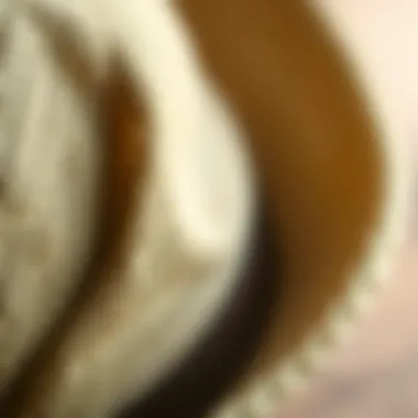Close-up of the fabric and texture of a cowboy sun hat