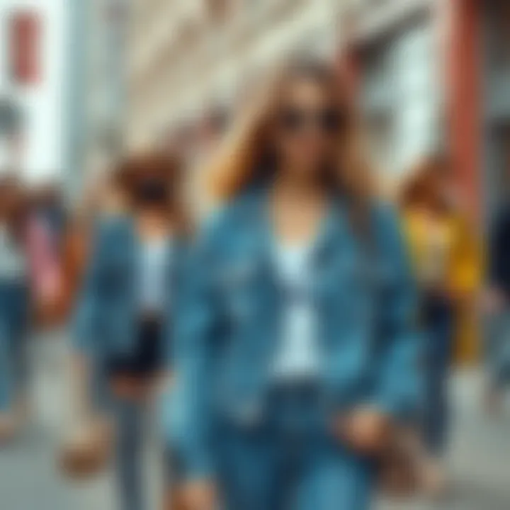 Creative Outfits with Blue Jean Jackets Creative styling of blue jean jackets paired with various outfits