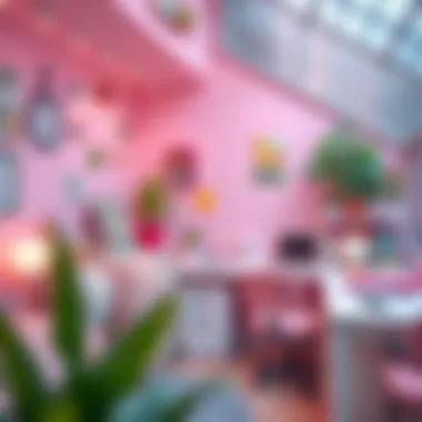 Aesthetic kawaii color palette showcasing pastel hues for a delightful office atmosphere