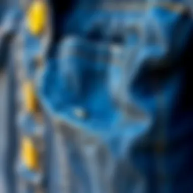 Denim Texture and Quality Close-up of denim fabric showcasing texture and details