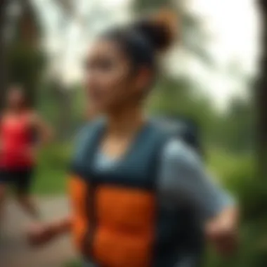 Incorporating Weighted Vests into Active Lifestyles Individual engaging in outdoor activities while wearing a weighted vest.