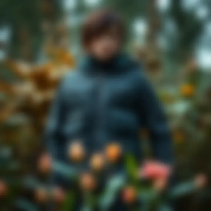 Sustainability in Fashion: The Future of Weighted Vests Environmental elements surrounding a weighted vest, emphasizing sustainability.