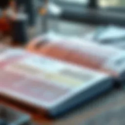 Budget planner book with detailed financial entries