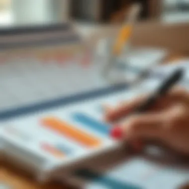 A close-up of categorized expense tracking