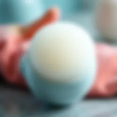 Close-up of an electric silicone face scrubber showcasing its unique texture