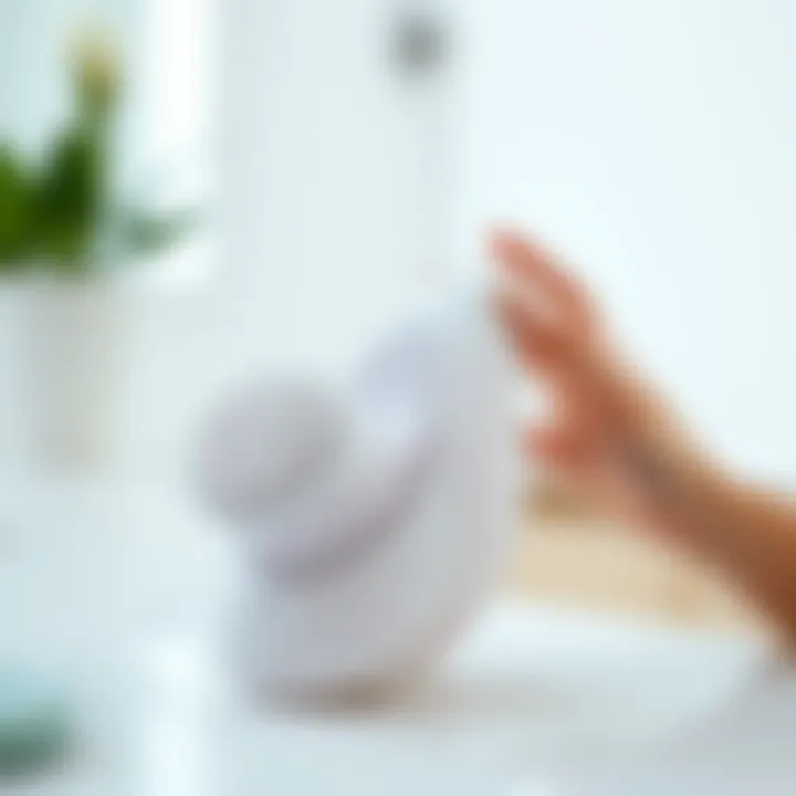 Demonstration of the electric silicone scrubber in use on a smooth surface