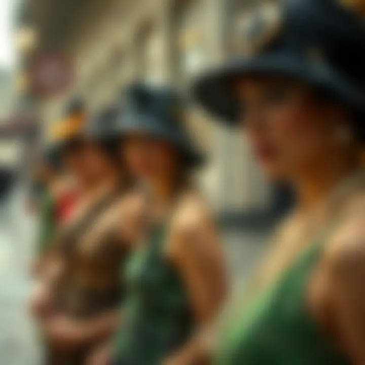 1920s Fashion Revolution Historical depiction of women in 1920s attire, emphasizing the cultural shift in fashion.