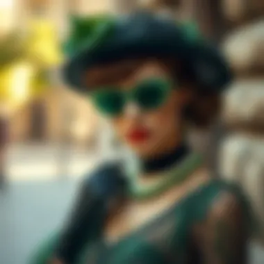 Symbolism of Green in Fashion Color palette inspiration featuring shades of green, symbolizing freedom and rebellion in fashion.