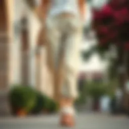 Lightweight linen casual pants suitable for summer outings