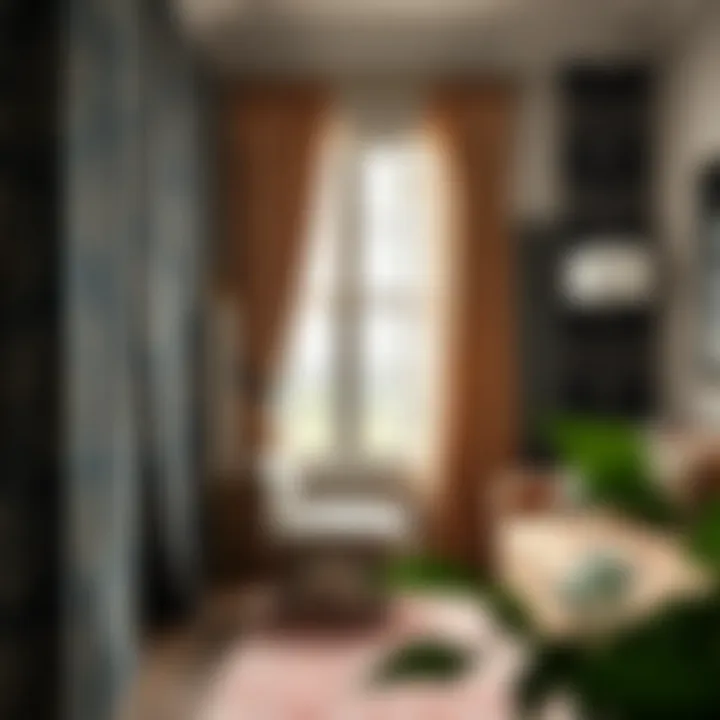 A variety of fabrics used in American curtains