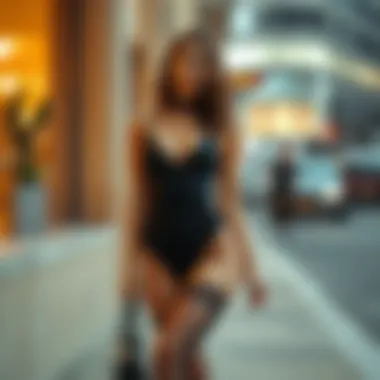 The Fusion of Bodysuits and Stockings in Contemporary Fashion A stylish bodysuit paired with elegant stockings showcasing modern fashion trends.