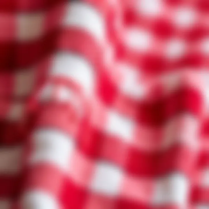 Intricate Detailing of Buffalo Plaid Fabric Close-up of buffalo plaid pattern showcasing its texture and design