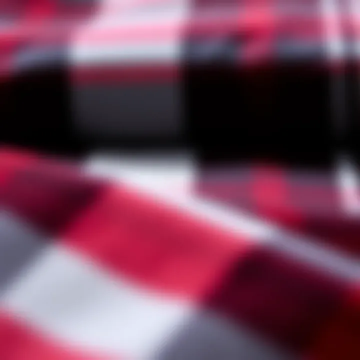 Buffalo Plaid Fabric Detail A close-up of buffalo plaid fabric showcasing its distinct pattern