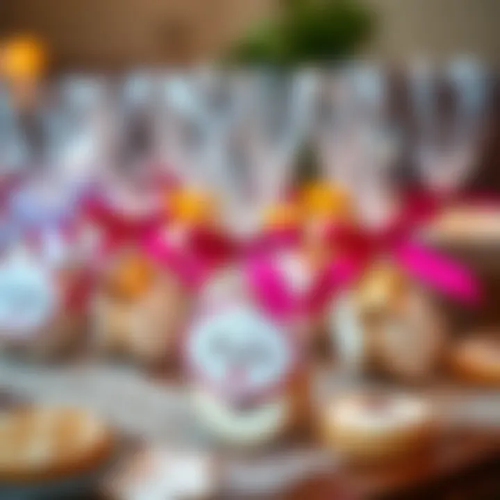 Customized Clear Bags for Wedding Cookie Favors A colorful array of customized clear bags for cookies at a wedding.