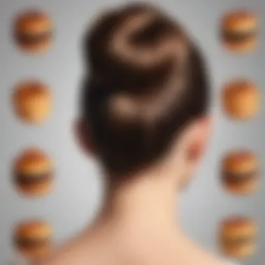 A chic hairstyle featuring a clip-on bun in a fashion-forward setting