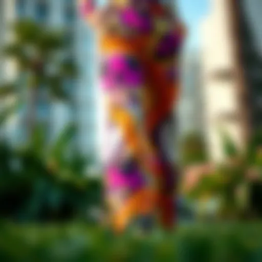 Vibrant Abstract Print Pants Vibrant print pants showcasing abstract designs