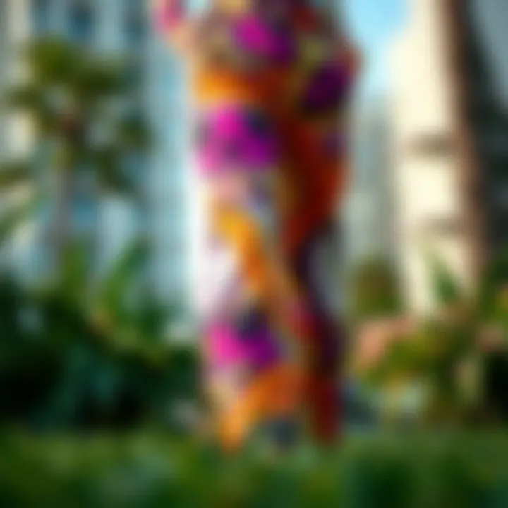 Vibrant Abstract Print Pants Vibrant print pants showcasing abstract designs