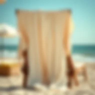 The Elegance of Cover-Ups Elegant cover-up draped over a beach chair