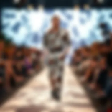 Runway Trends: Cow Print Pants A fashionable outfit featuring cow print pants on a runway