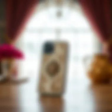 Elegant custom phone case featuring unique design elements