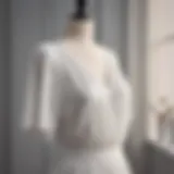 Elegant white flowy top displayed on a mannequin