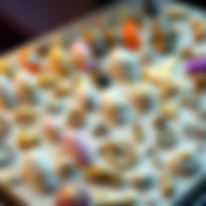 Elegant Display of 3D Nail Charms Elegant display of various 3D nail charms showcasing intricate designs