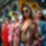 Diversity in Fashion Choices A vibrant display of clothing styles that embrace diversity and individuality.