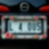 Elegant Floral License Plate Frame Elegant floral license plate frame design