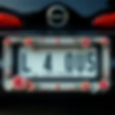 Elegant Floral License Plate Frame Elegant floral license plate frame design