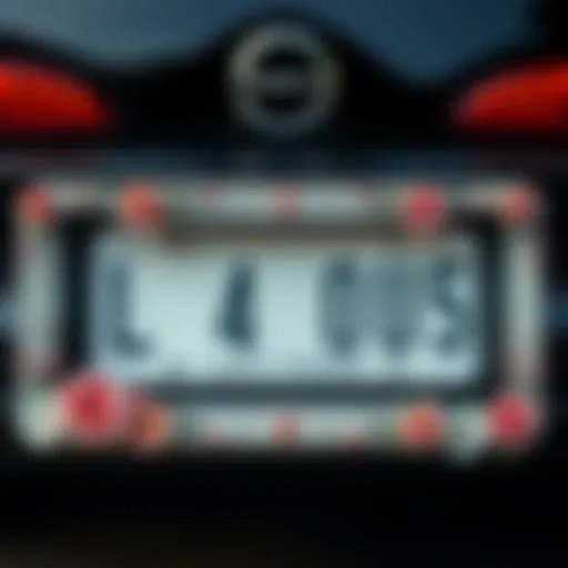 Elegant Floral License Plate Frame Elegant floral license plate frame design