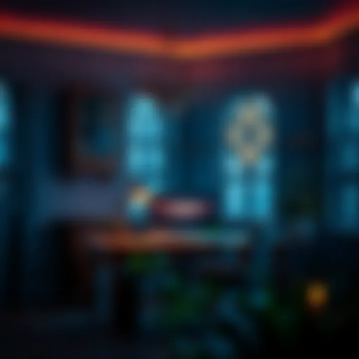 Creating Atmosphere with Gothic Lighting Ambient lighting that enhances gothic workspace atmosphere