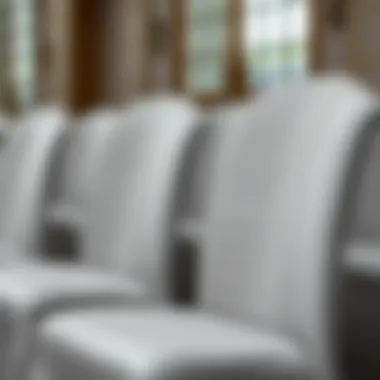 Fabric Textures Comparison for Gray Stretch Chair Covers Comparison of fabric textures for gray stretch chair covers