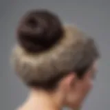 Artistic representation of a hair bun cuff showcasing its intricate design and elegance