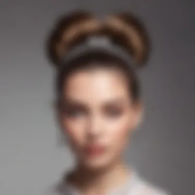 Fashionable individual adorned with a hair bun cuff, embodying modern style