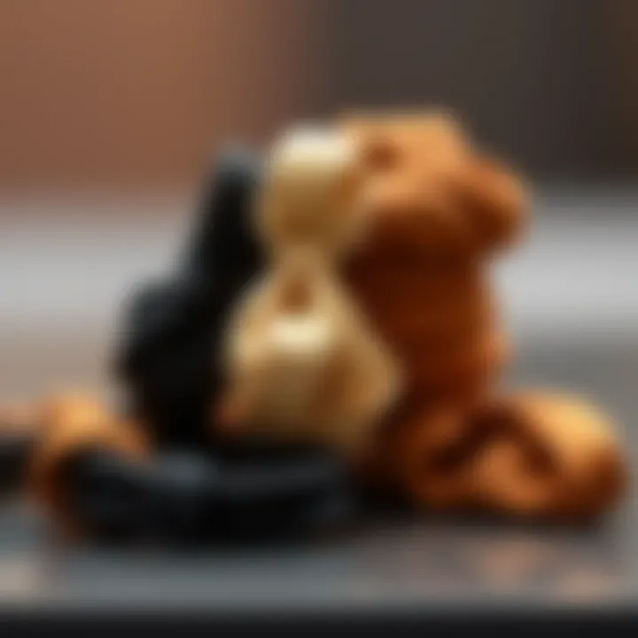 Cultural Context of Hair Accessories Knotted elastic hair ties displayed in a stylish arrangement highlighting cultural significance