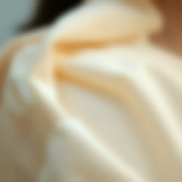 Textures that Define Korean Summer Attire Close-up of fabric textures used in Korean summer clothing