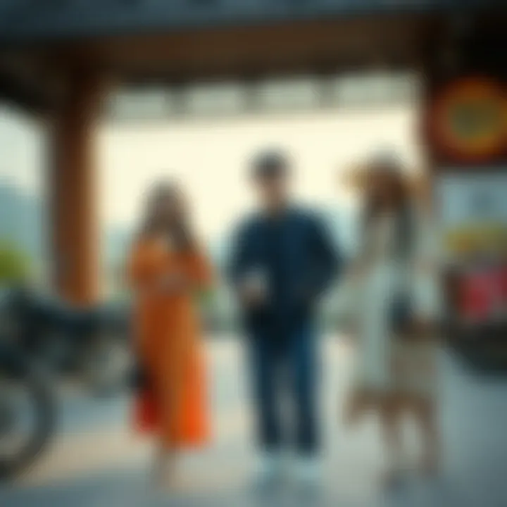 Fusion of Modern and Traditional Korean Styles Stylish ensemble combining modern and traditional elements