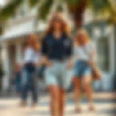 Chic Ensemble Featuring Loose Fitting Bermuda Shorts Chic ensemble featuring loose Bermuda shorts styled for various occasions