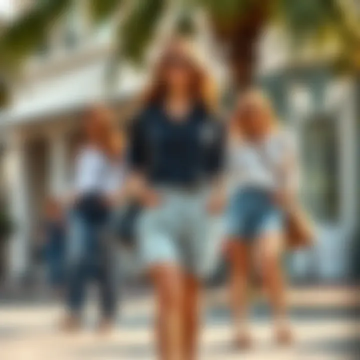 Chic Ensemble Featuring Loose Fitting Bermuda Shorts Chic ensemble featuring loose Bermuda shorts styled for various occasions