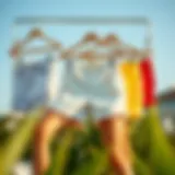 Elegant Display of Loose Fitting Bermuda Shorts Elegant display of Bermuda shorts in natural light